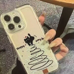 Hello Kitty Black and White Cat Spiral Phone Case